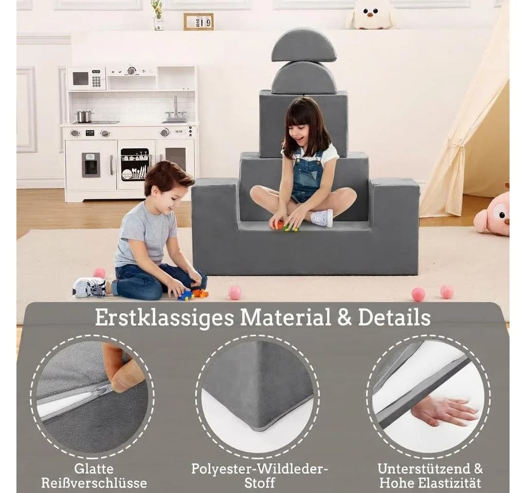 GarveeMore Kindersofa 6-teilig - Modular & Multifunktional - Bild 4