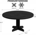 GarveeMore Esstisch Runder 119 cm MDF-Holzplatte Bild 1