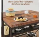GarveeMore Kücheninsel Braun Schwarz 3-stöckig Bild 5