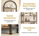 GarveeMore Bücherregal Gewölbt Weiß Metallrahmen Bild 1
