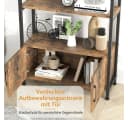 GarveeMore Bücherregal Gewölbt Weiß Metallrahmen Bild 3