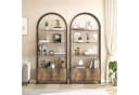 GarveeMore Bücherregal Gewölbt Weiß Metallrahmen Bild 5