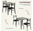 GarveeMore Essgruppe Ktichen Tisch mit 2 Stühlen für Küche & Esszimmer, Kompaktes Esszimmer-Set für kleine Räume Bild 3