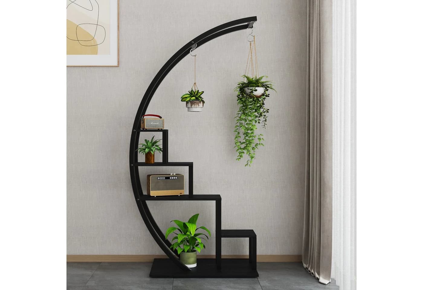 GarveeMore Blumenständer 5-stufig 142 cm Halbmondförmig - Bild 5