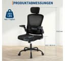 GarveeMore Bürostuhl Ergonomischer mit erstellbare Lendenwirbelstütze und Kopfstütze, Home-Office-Stuhl, Gaming-Stuhl mit hoher Rückenlehne aus Netzstoff Bild 1