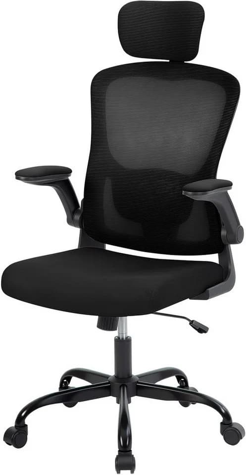 GarveeMore Bürostuhl Ergonomischer mit erstellbare Lendenwirbelstütze und Kopfstütze, Home-Office-Stuhl, Gaming-Stuhl mit hoher Rückenlehne aus Netzstoff - Bild 2