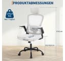 GarveeMore Bürostuhl Ergonomisch mit Lendenwirbelstütze und Kopfstütze, Home-Office-Stuhl, Gaming-Stuhl mit hoher Rückenlehne aus Netzstoff Bild 1