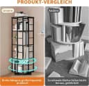 GarveeMore Bücherregal drehbar 4 Ebenen 360°-Display Bild 5