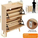 GarveeMore Schuhschrank mit Klappschubladen und Kippenschutz Bild 3