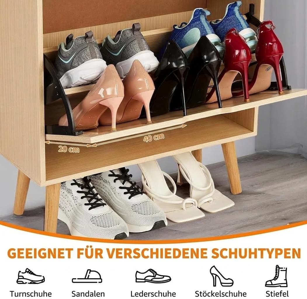 GarveeMore Schuhschrank mit Klappschubladen und Kippenschutz - Bild 5