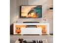 WLIVE TV-Schrank 135 cm Lowboard mit RGB-LED für Fernseher bis 70 Zoll, Weiß Bild 1