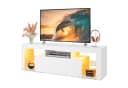 WLIVE TV-Schrank 135 cm Lowboard mit RGB-LED für Fernseher bis 70 Zoll, Weiß Bild 2