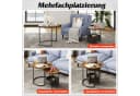 WLIVE Couchtisch 2er-Set rund mit Stauraum, Beistelltisch mit Stoffkorb & Metallgestell, Holzoptik Bild 5