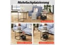 WLIVE Couchtisch 2er-Satz rund mit Stauraum, Beistelltisch mit Stoffkorb & Metallgestell, Holzoptik Bild 5