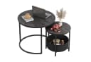 WLIVE Couchtisch 2er-Satz mit Stauraum, Holzoptik, 2 in 1 Verschachtelung Bild 2