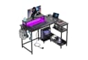 DEVAISE L-förmiger Gaming-Schreibtisch LED-Licht Bild 2