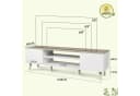 WLIVE TV-Schrank Lowboard mit 2 Türen, Fernsehschrank für Fernseher bis zu 55/60 Zoll, verstellbare Ablagen, für Wohnzimmer, Schlafzimmer Bild 3