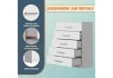 WLIVE Kommode mit 5 Schubladen, Vielseitiger Schubladenschrank für Schlafzimmer, Flur & Kinderzimmer Bild 5