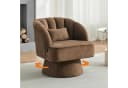 GarveeMore Sessel 360° drehbar Braun Samtbezug Mid-Century Bild 4