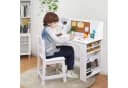 GarveeMore Kinderschreibtisch mit Bücherregal, Weiß, für Kinder 3-8 Jahre Bild 4