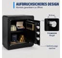 GarveeMore Möbeltresor Schwarz mit Digitalem Tastenfeld und Alarmsystem Bild 3