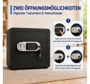 GarveeMore Möbeltresor Schwarz mit Digitalem Tastenfeld und Alarmsystem Bild 5