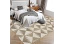 GarveeMore Moderner Teppich Beige Geometrisch Waschbar Antirutsch Bild 1