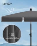 SONGMICS Sonnenschirm 200x125 cm Balkonschirm UPF 50+ Bild 5