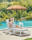 SONGMICS Sonnenschirm 160cm UPF 50+ mit Tragetasche ohne Ständer Bild 1
