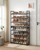 SONGMICS Schuhregal Grau/Schwarz Verstellbare Schuhablage 8 Ablagen Bild 1
