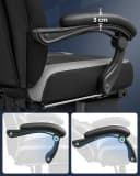 SONGMICS Bürostuhl Grau mit Fußstütze und ergonomischem Design Bild 5