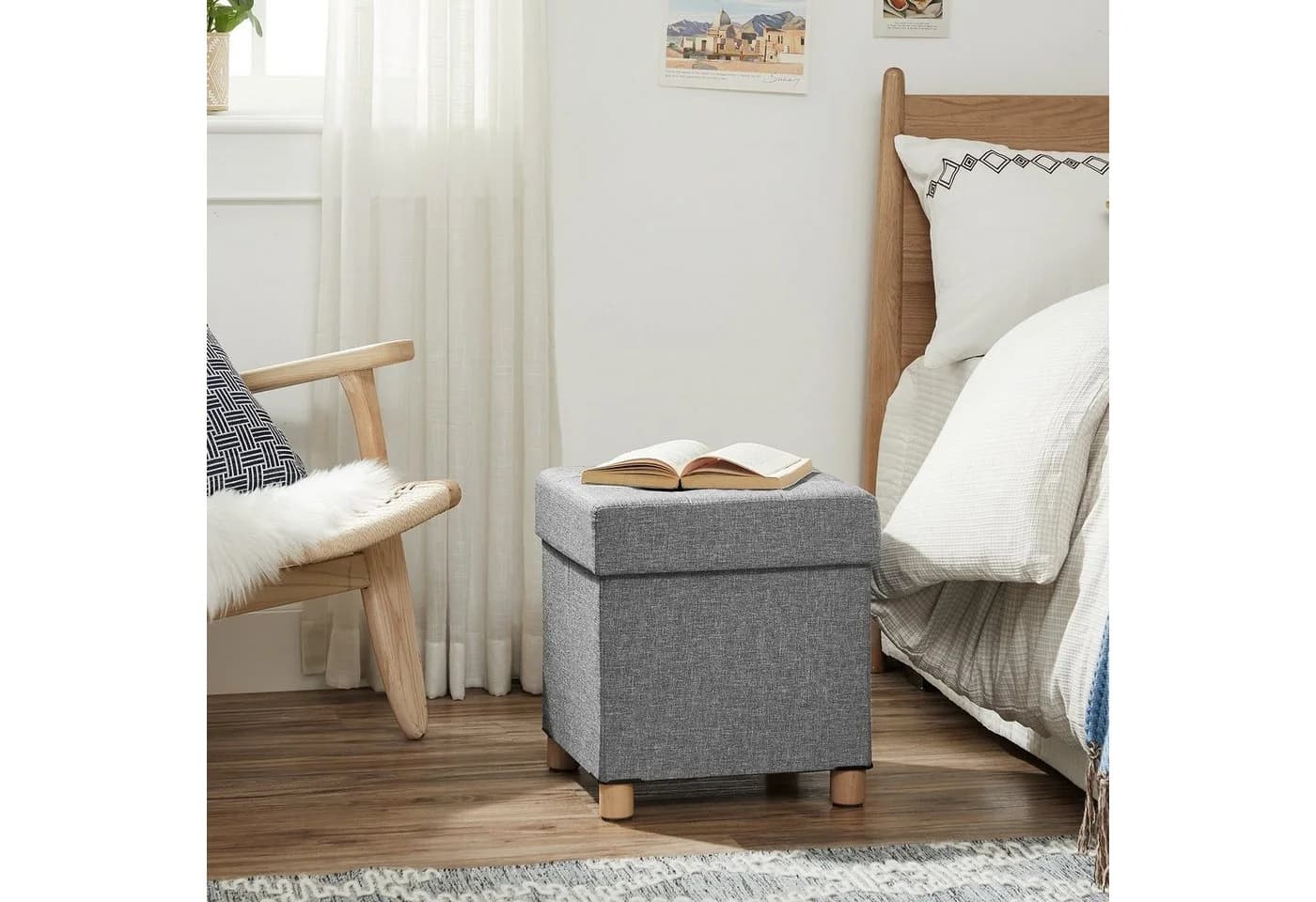 SONGMICS Sitzhocker mit Stauraum 38 cm - Bild 3