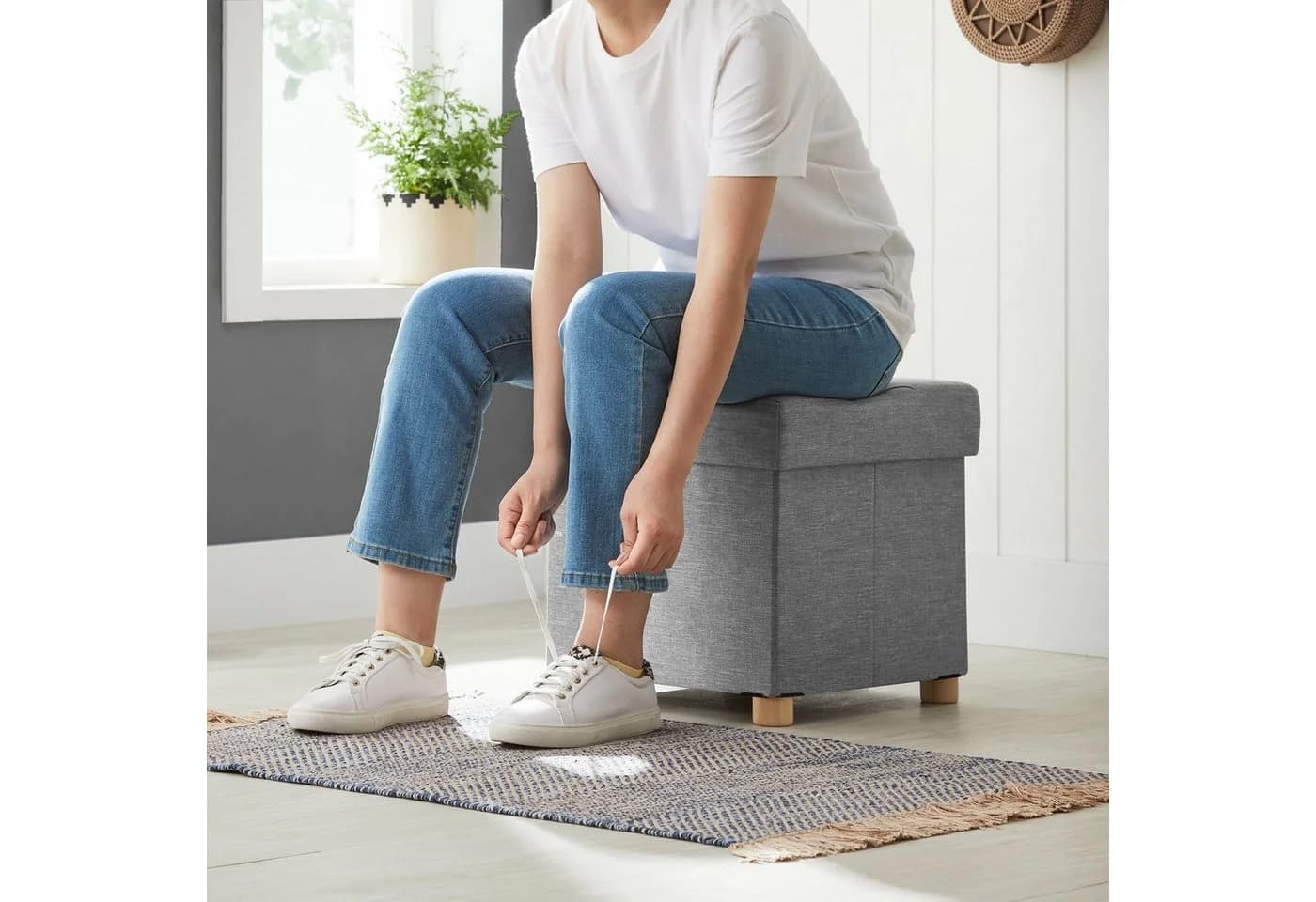 SONGMICS Sitzhocker mit Stauraum 38 cm - Bild 5