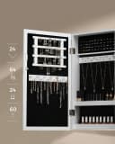 SONGMICS Schmuckschrank Spiegelschrank abschließbar weiß Bild 5