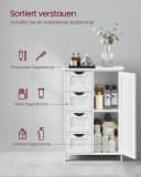 VASAGLE Badschrank mit 4 Schubladen und verstellbarer Ablage Bild 5