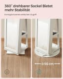 SONGMICS Schmuckschrank mit Standspiegel Weiß/Grau Bild 5