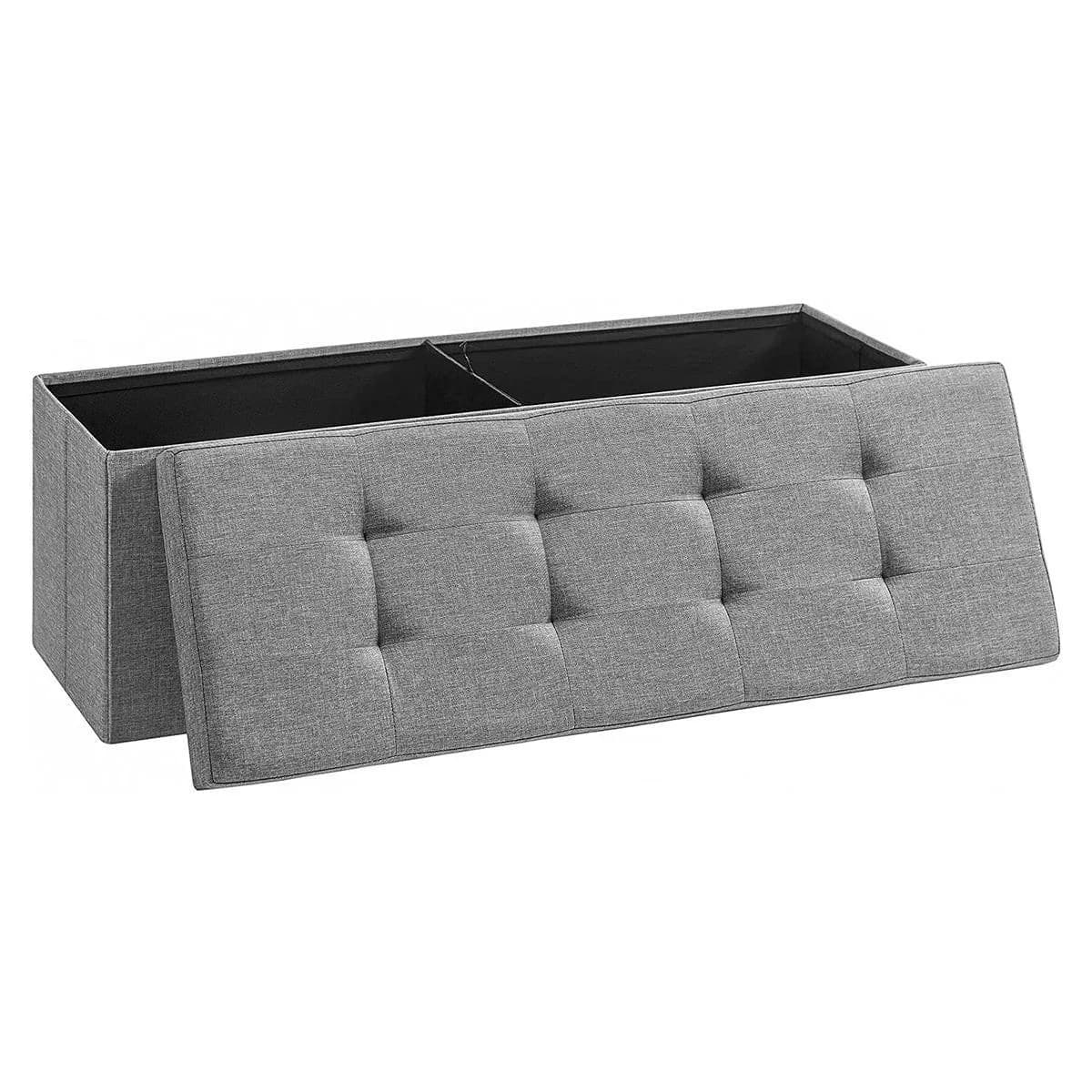 SITZBOX mit 2 Innenfächern Grau L110 cm