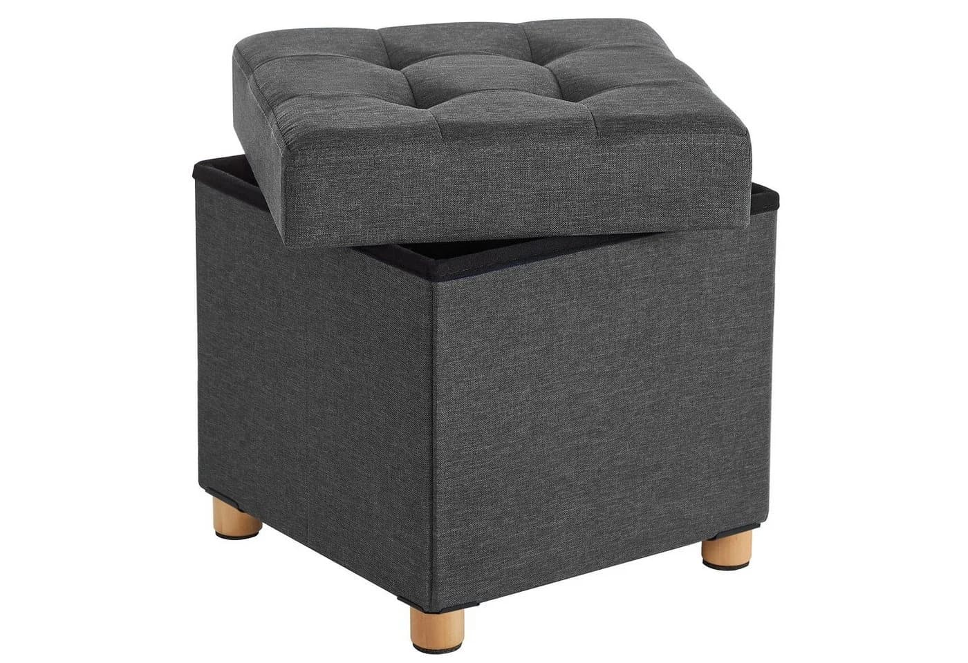 SONGMICS Sitzhocker mit Stauraum Dunkelgrau - Bild 2
