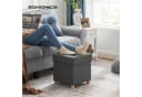 SONGMICS Sitzhocker mit Stauraum Dunkelgrau Bild 3