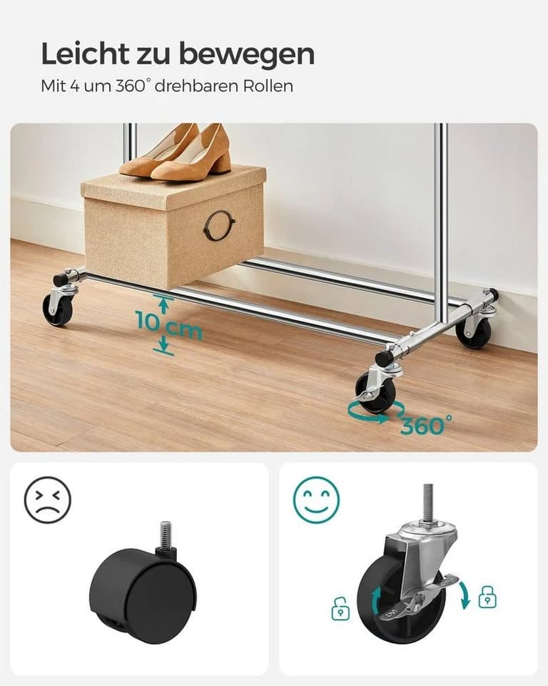 SONGMICS Kleiderständer auf Rollen bis 90 kg belastbar - Bild 4