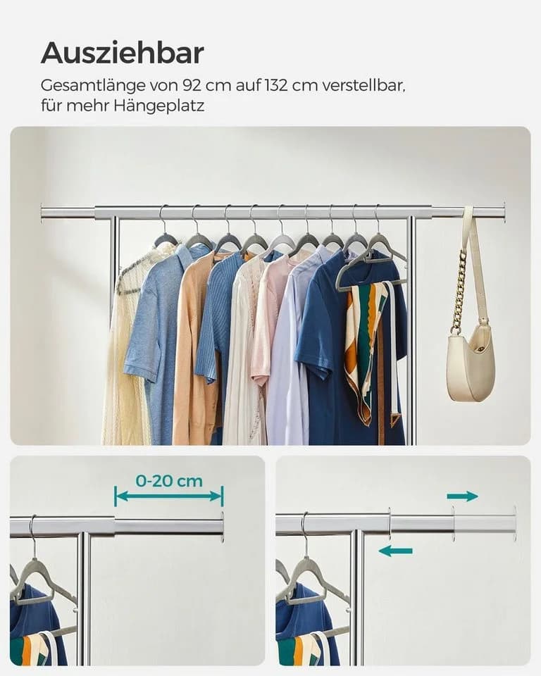 SONGMICS Kleiderständer auf Rollen bis 90 kg belastbar - Bild 5