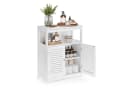 VASAGLE Badkommode Badschrank mit 2 Türen Weiß/Grau Bild 2