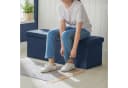 SONGMICS Sitzbank 76/110cm mit Stauraum, klappbare Sitztruhe, Fußbank Bild 4