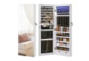 SONGMICS Schmuckschrank mit LED und Ganzkörperspiegel Weiß Bild 2
