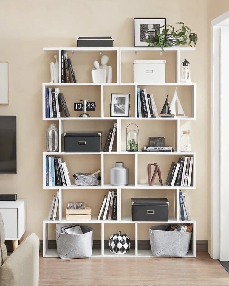 VASAGLE Bücherregal 6 Fächer Weiß Holzwerkstoff - Bild 3