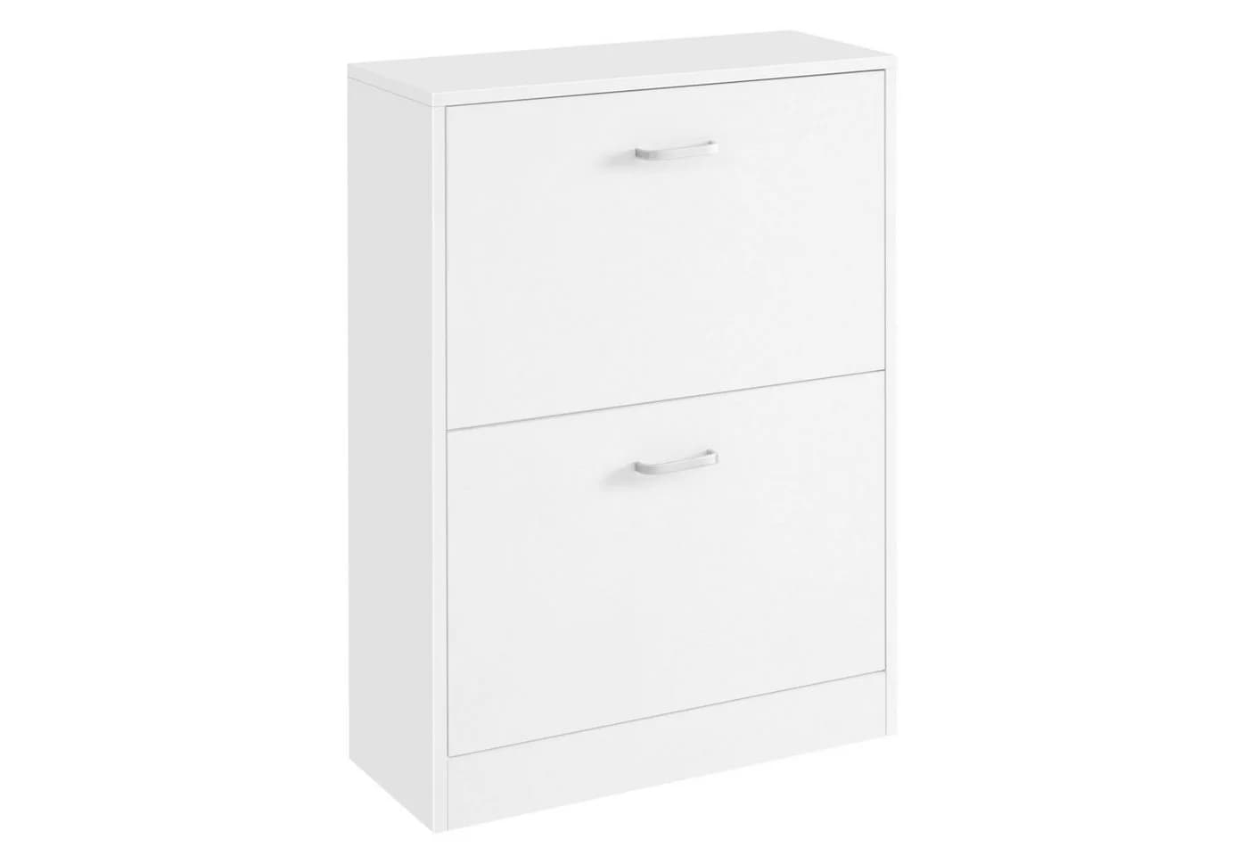 VASAGLE Schuhschrank mit 2 Klappen Weiß für 12 Paar Schuhe - Bild 4