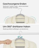 SONGMICS Kleiderbügel Kunststoff Grau 30/50er Set mit 360° Haken Bild 4