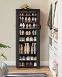 SONGMICS Stoffschrank Schuhschwarz Schwarz mit Ablagen Bild 3