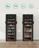 SONGMICS Stoffschrank Schuhschwarz Schwarz mit Ablagen Bild 4