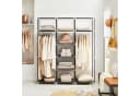 SONGMICS Kleiderschrank faltbar mit 2 Kleiderstangen Schwarz Bild 3